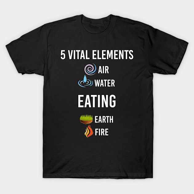 5 Elements Eating T-Shirt by Happy Life